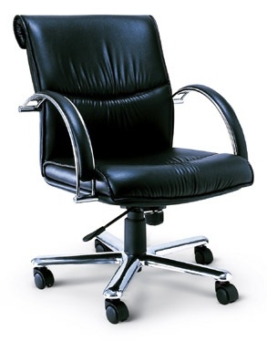 17081::EX-3::An Asahi EX-3 series office chair with conventional tilting mechanism. 3-year warranty for the frame of a chair under normal application and 1-year warranty for the plastic base and accessories. Dimension (WxDxH) cm : 63x73x89. Available in 2 seat styles: PVC leather and PU leather.